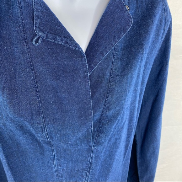 Loft by Ann Taylor Denim Long Sleeve Tunic Top M - Picture 5 of 8